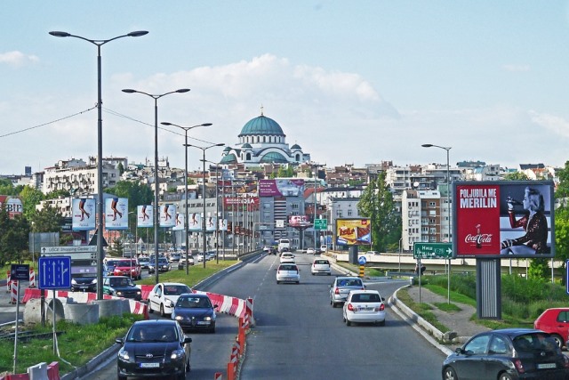 Вид на Собор Св. Савы, Белград